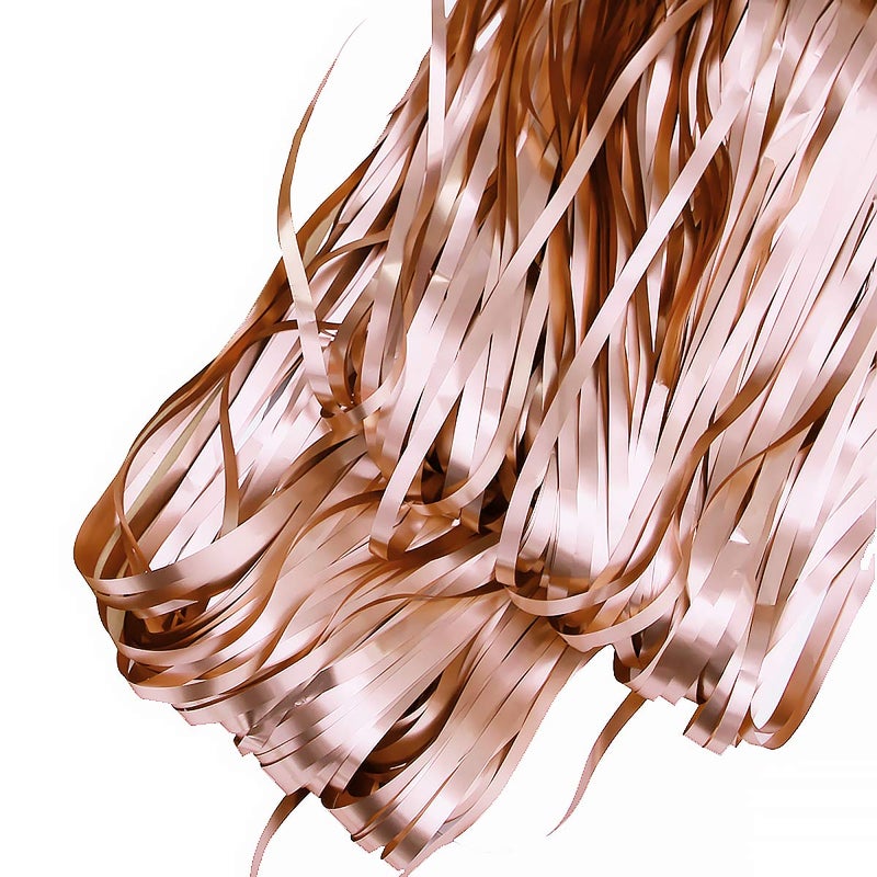 CCINEE Metallic Tinsel Champagne 2 Packs of 3ftX8ft Foil Fringe Curtains for Birthday Party Photo Backdrop Decoration by CCINEE - Image 3